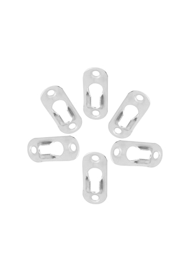 Tenfowee Gümüş Metal Tablo Aydınlatıcı Askısı - 1.5mm Kalınlık, Gizli Tasarım, 40 Adet/paket Diğer