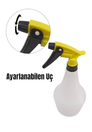 Sprey Şişesi 1 Lt Sarı, Kimyasala Dayanıklı Sprey Şişe 4 Adet