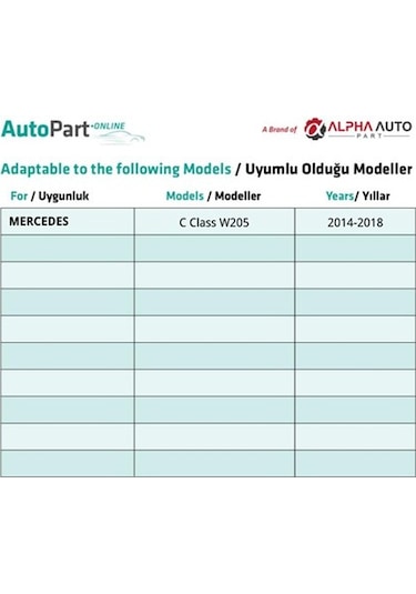 Mercedes C Class W205 İçin Bagaj Kilit Yayı Bagaj Kilidi