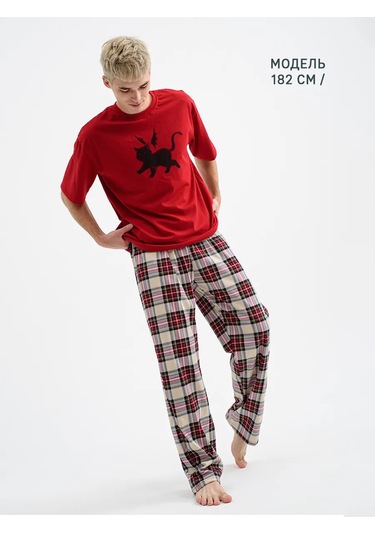 Sunnydress Official Pamuklu Eşofmanlı Pijama Takımı 279638355 Bordo