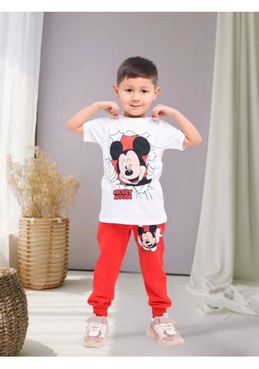 Nuriya Kid's Çizgili Çocuk Takımı 396211759 Kırmızı