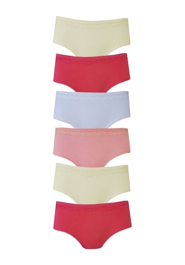 Tutku Iç Giyim 6Lı Kız Çocuk Pınar Bato Pamuklu Slip Külot