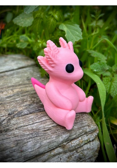 Axolotl Biblo Oyuncak 3D Yeni Nesil Organik Model - Orta Boy