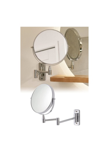 Makyaj Aynası Krom Duvar Aynası Çift Taraflı Büyüteçli MB024