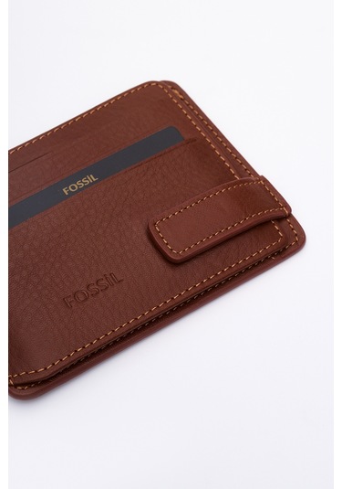 Fossil Hakiki Gerçek Deri Erkek Kartlık Cüzdan Taba 8001 Taba