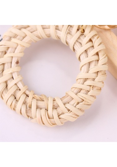 E2002-5 Knock Pattern Circle Bamboo Vine Handmade Woven Earrings Bosomia Style Earrings Gümüş