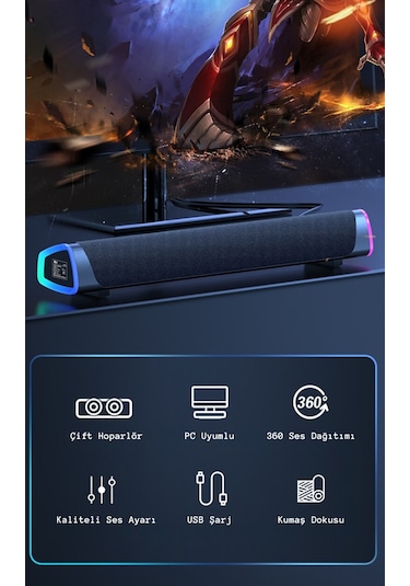 Niye V8 Dailylink Bluetooth Güçlü Hoparlör Bas Subwoofer Soundbar