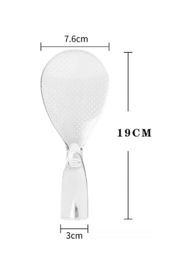 Dancemonkey Yapışmaz Pratik Pirinç Pilav Kaşığı Kepçesi 3 Adet Beyaz Pirinç Kepçesi Kombin Beyaz