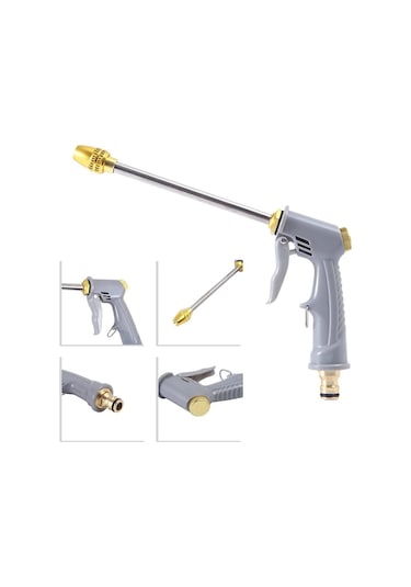 Yüksek Basınçlı Su Hortumu Ucu Uzun Sprey Ucu Bahçe Hortumu