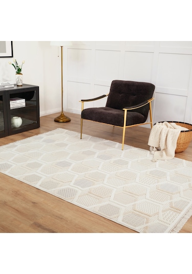 Kaşmir Halı 7/24 Luna Path 160x230 CM Salon Mutfak Halısı Yolluk Kilim