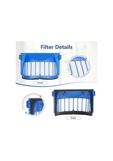 Sointeresting Irobot Roomba 600 Serisi 694 692 675 690 671 677 680 660 665 651 650 Ve 500 Serisi Fırça Filtreleri İçin Yedek Parçalar