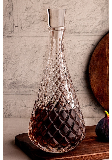 Snippy Blova - El Yapımı Üfleme Cam Lüx Sürahi Karaf 1.2 Lt