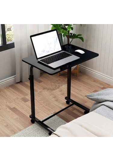 Depolife Tekerlekli Notebook Laptop Bilgisayar Çalışma Masası Eğimli