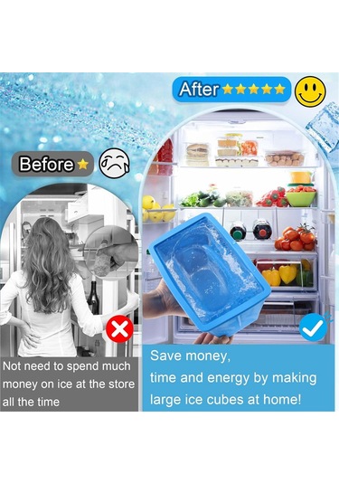 Xurunkeji 2 Adet Buz Bloğu Kalıbı Buz Banyosu Dondurucu Kalıbı Soğuk Dalma Küvetleri İçin Ekstra Büyük Yeniden Kullanılabilir Silikon Kalıp İçecek Soğutucuları Mavi Xurunkeji 2 Adet Buz Bloğu Kalıbı Buz Banyosu Dondurucu Kalıbı Soğuk Dalma Küvetleri İçin Ekstra Büyük Yeniden Kullanılabilir Silikon Kalıp İçecek Soğutucuları Mavi