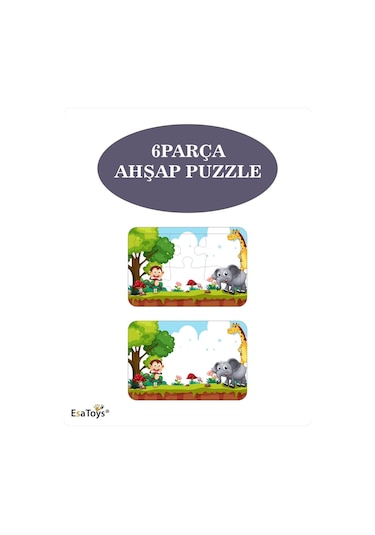 Ahşap Çocuk Puzzle 6 Parça-72