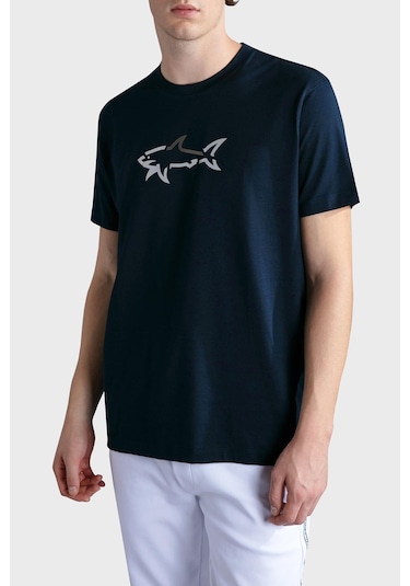 Paul & Shark Erkek T Shirt 24411085 013 Lacivert Lacivert
