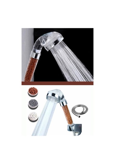 Büro Ev Banyosu İçin Tasarruflu Boncuk Filtreli Kireç Önleyici Duş Başlığı Diğer