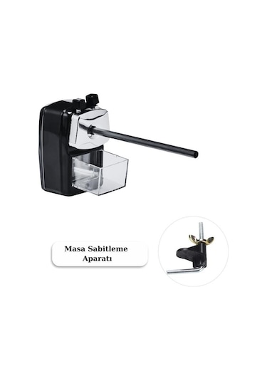 Mas 6732 Masa Tipi Büyük Kollu Kalemtraş - Siyah