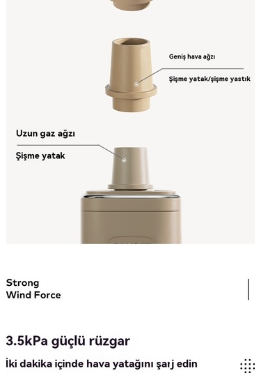 Açık Hava Şişirme Pompası Kullanışlı Ve Kompakt Yüksek Güçlü Pompalama Pompası Kamp Kamp Işıkları İle Pompalama Pompası