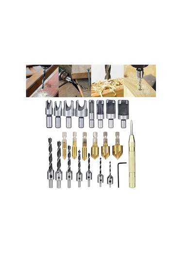 23 Parça Ağaç İşleme Matkap Ucu Takımı