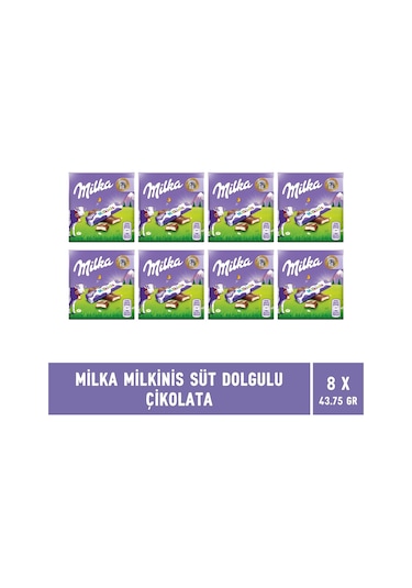 Milka Milkinis Süt Dolgulu Çikolata 8 x 43.75 G