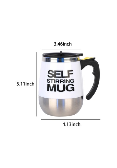 Hfambition 400ml Otomatik Kahve Karıştırıcı Bardak, Elektrikli, Isıya Dayanıklı, Kapaklı, Çift Katlı, Çeşitli İçecekler İçin Kırmızı