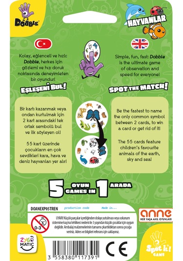 Dobble Hayvanlar Eco Animals Eco