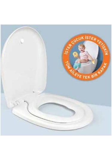 Nkp Twin Çocuk Adaptörlü Yavaş Kapanır Klozet Kapağı 0350