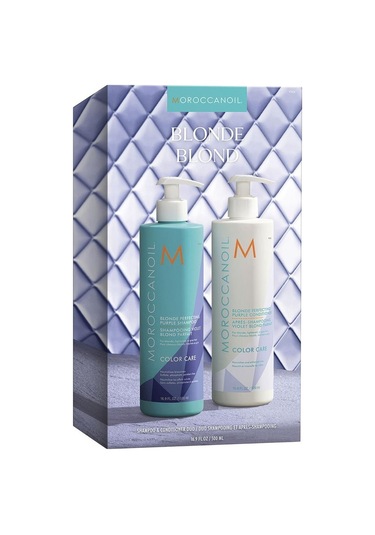 Moroccanoil Blonde Perfecting Purple Şampuan 500 ML + Saç Kremi 500 ML