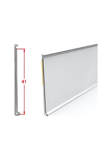 Yapışkanlı Beyaz Raf Etiketi Profili H:4 - Uzunluk 15 Cm Pakette 10 Adet