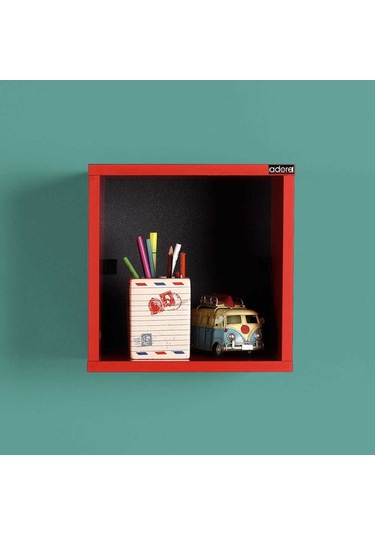 Adoremobilya Rainbow Genç Odası Duvar Rafı-Kırmızı
