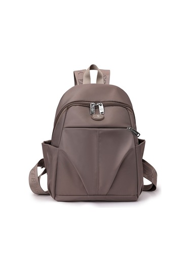 Ccgloball Kadın Çantası Büyük Kapasiteli Sırt Çantası Moda Basit Okul Çantası Naylon Kumaş Su Geçirmez Hafif Seyahat Sırt Çantası Haki