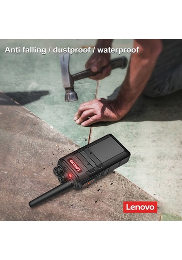 Reedark Lenovo N7 Walkie Talkie 430-440mhz 16 Kanal 3-10 Km Menzil 1700mah Pil Engellere Dayanıklı Siyah Gri Euro Standartı