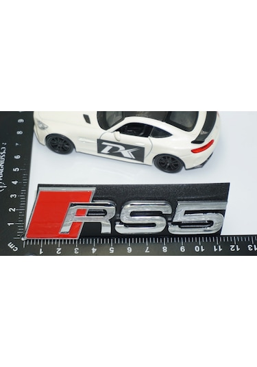 Dk Tuning Rs5 Gümüş Kırmızı 3d Ön Panjur Logo Audi İle Uyumlu