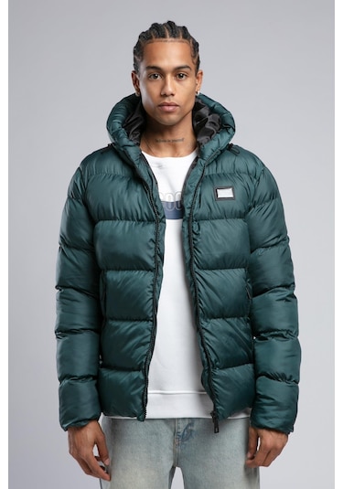 Lee Cooper Monce Erkek Kapüşonlu Mont Zümrüt-20506 Zümrüt