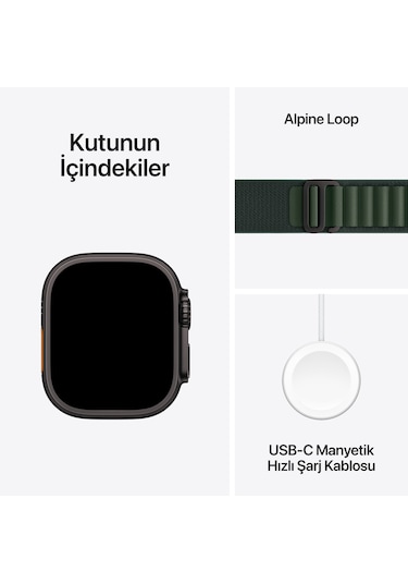 Apple Watch Ultra 2 GPS + Cellular 49 MM Titanyum Kasa Alpine Loop Large Akıllı Saat (Apple Türkiye Garantili)