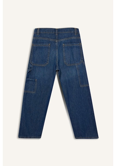 DeFacto Erkek Çocuk Wide Leg Geniş Bol Paça Jean Pantolon C4539A824AUNM28 Mavi
