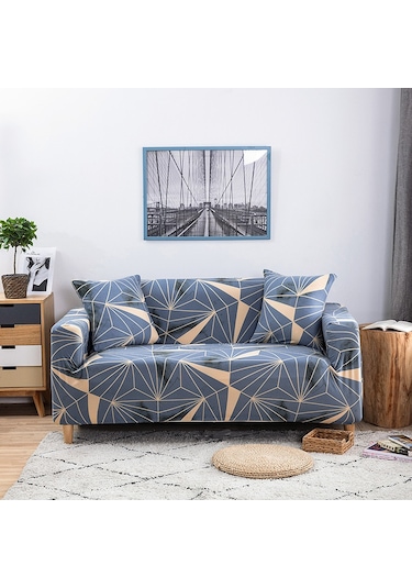 Jeehugo Koyu Mavi Tek Renkli Koltuk Kılıfı, 90-140cm Tek Kişilik, Dayanıklı Dokuma, Esnek Tabanlı, Ev Dekorasyonu, Toz Koruyucu, Pratik Kullanım DiğER