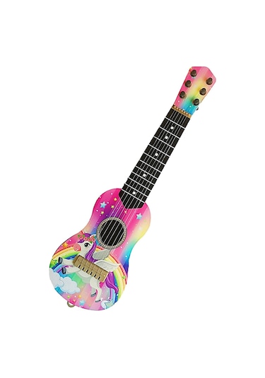 6 Telli Oyuncak Çocuk Gitarı İspanyol Gitar Pembe 6898