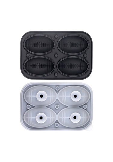 Reedark Basketbol Şekilli Silikon Buz Küpü Kalıbı - 4'lü Set, Kokteyl Ve Viski İçin Eğlenceli Buz Topları Çok Renkli