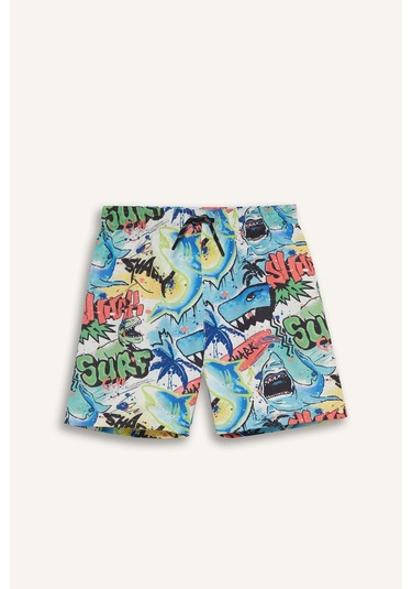 Defacto Erkek Çocuk Deniz Şortu F5856a825hser105 Ekru