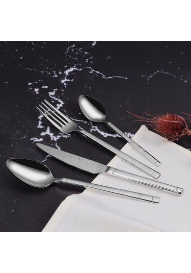 Serenk Barselona Çelik Çatal Kaşık Bıçak Takımı 24 Parça Gümüş