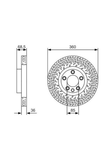 Volkswagen Touareg 3.0tdı 2010-2018 Bosch Arka Disk 360mm 2 Adet