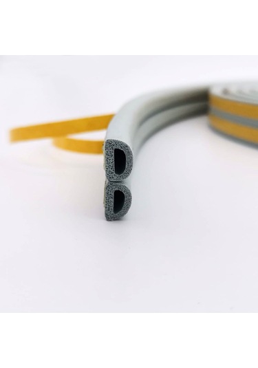 Contacall Bondit 2'li Kauçuk Kapı ve Pencere İzolasyon Bandı Fitili 10X2-20 Metre Gri