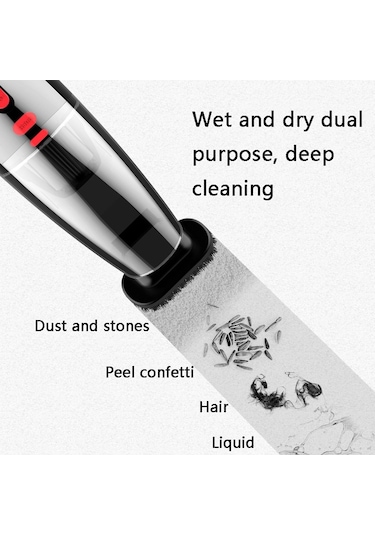 Cs1016 120w Akülü Kuru Islak Araba Işıklı El Süpürgesi Beyaz