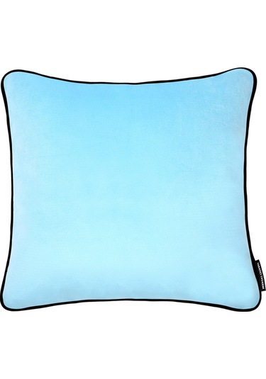 Biyeli Kırlent Yastık Kılıfı Mavi Rengi 45x45
