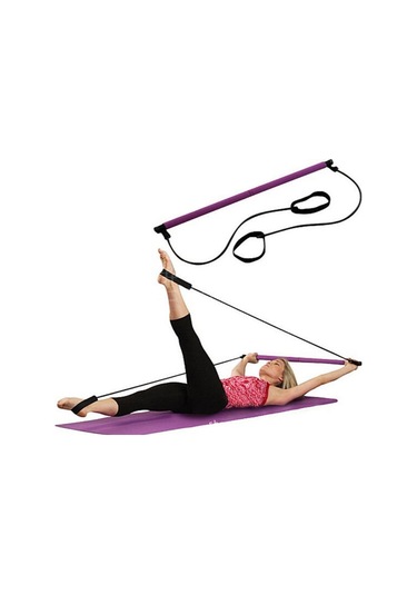 Suntek 1 Takım Yoga Çekme Halatı Ayak Kayışı Pilatus Mor