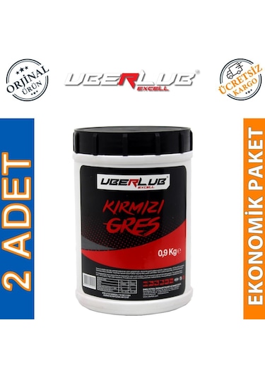 Uberlub Excell Kırmızı Kalsiyum Sabunlu Gres 2 x 900 G