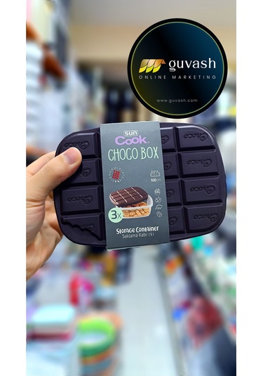 3'lü Saklama Kabı Mükemmel Görünüm Çikolata Kapaklı Yok Böylesi Şeffaf-kahverengi