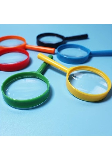 Trendooze 5 Adet Mini El Büyüteci Plastik Taşınabilir Mercek Outdoor Eğlence Aracı Sunshine022 Model